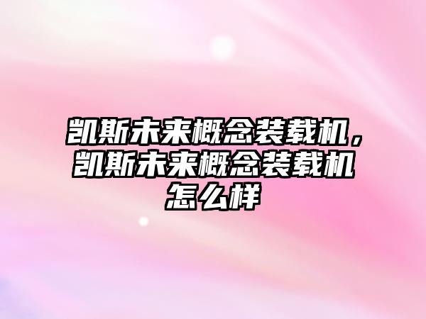 凱斯未來概念裝載機，凱斯未來概念裝載機怎么樣