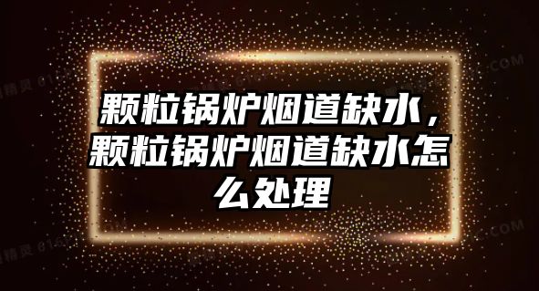 顆粒鍋爐煙道缺水，顆粒鍋爐煙道缺水怎么處理