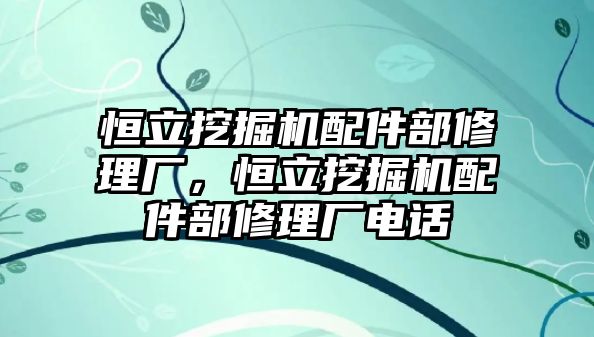 恒立挖掘機(jī)配件部修理廠，恒立挖掘機(jī)配件部修理廠電話