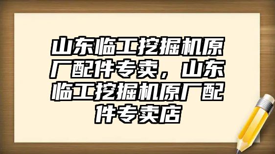 山東臨工挖掘機(jī)原廠配件專賣，山東臨工挖掘機(jī)原廠配件專賣店