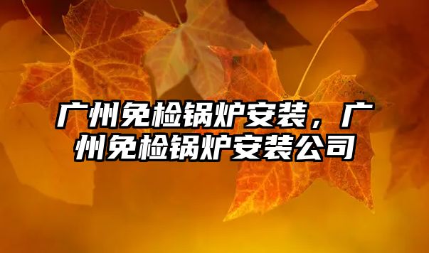 廣州免檢鍋爐安裝，廣州免檢鍋爐安裝公司