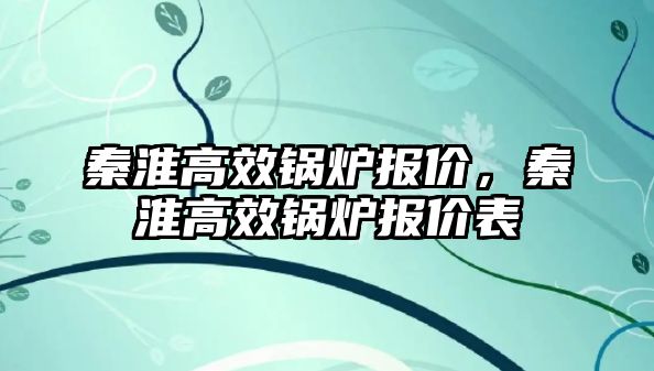 秦淮高效鍋爐報價，秦淮高效鍋爐報價表