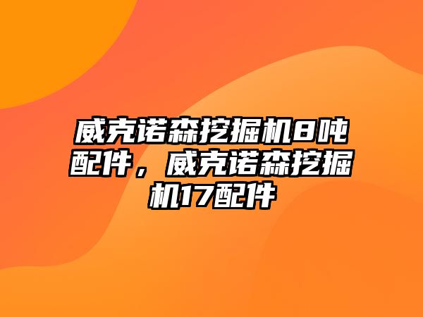 威克諾森挖掘機8噸配件，威克諾森挖掘機17配件