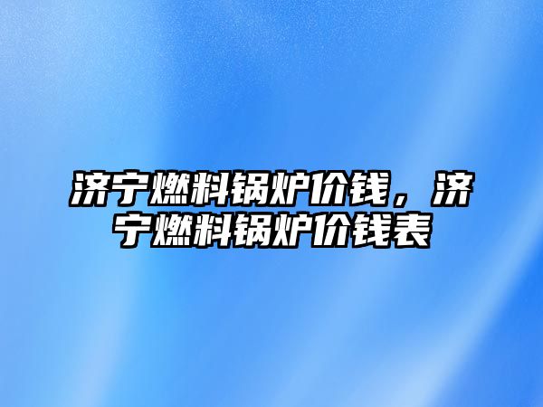 濟寧燃料鍋爐價錢，濟寧燃料鍋爐價錢表