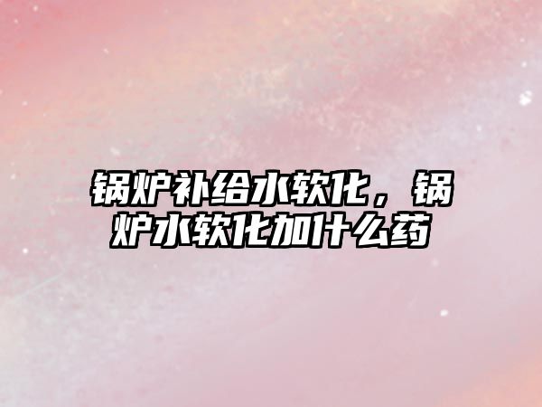 鍋爐補(bǔ)給水軟化，鍋爐水軟化加什么藥