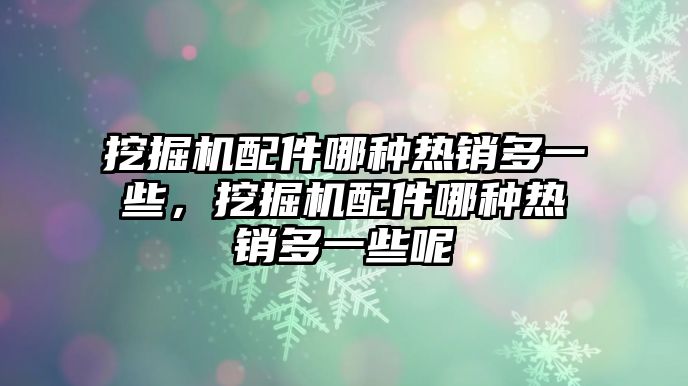 挖掘機(jī)配件哪種熱銷多一些，挖掘機(jī)配件哪種熱銷多一些呢