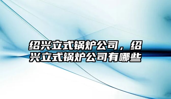 紹興立式鍋爐公司，紹興立式鍋爐公司有哪些