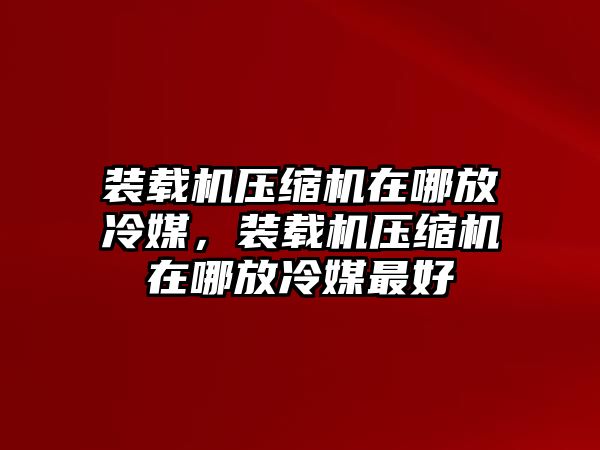 裝載機(jī)壓縮機(jī)在哪放冷媒，裝載機(jī)壓縮機(jī)在哪放冷媒最好