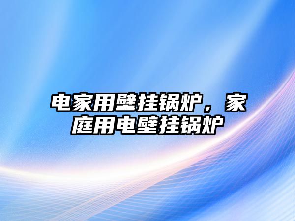 電家用壁掛鍋爐，家庭用電壁掛鍋爐