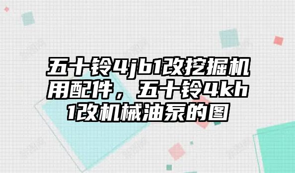 五十鈴4jb1改挖掘機用配件，五十鈴4kh1改機械油泵的圖