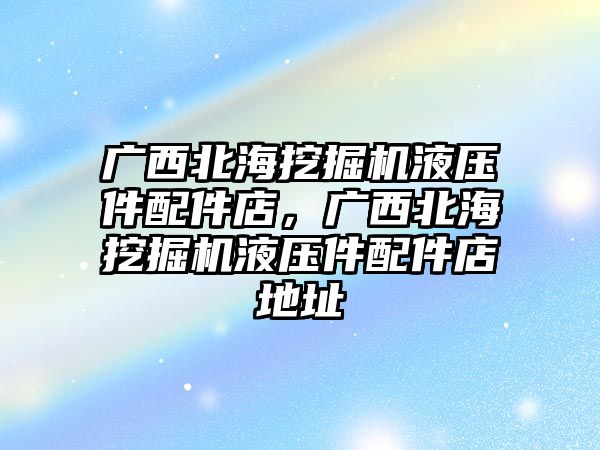 廣西北海挖掘機(jī)液壓件配件店，廣西北海挖掘機(jī)液壓件配件店地址