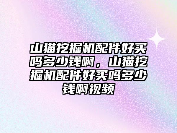 山貓挖掘機(jī)配件好買嗎多少錢啊，山貓挖掘機(jī)配件好買嗎多少錢啊視頻