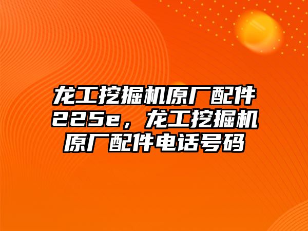 龍工挖掘機原廠配件225e，龍工挖掘機原廠配件電話號碼