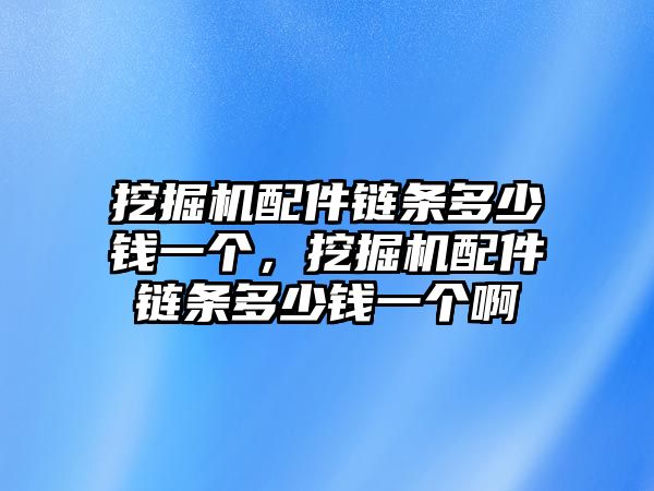 挖掘機配件鏈條多少錢一個，挖掘機配件鏈條多少錢一個啊