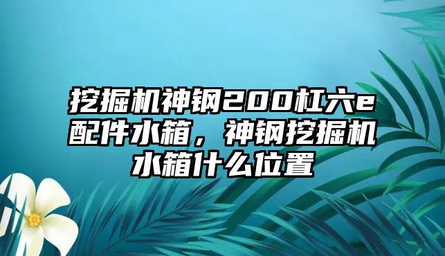 挖掘機神鋼200杠六e配件水箱，神鋼挖掘機水箱什么位置