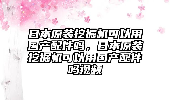 日本原裝挖掘機(jī)可以用國(guó)產(chǎn)配件嗎，日本原裝挖掘機(jī)可以用國(guó)產(chǎn)配件嗎視頻