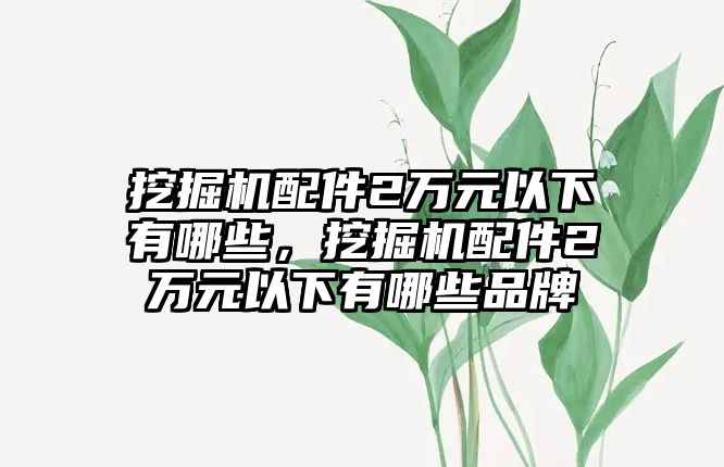 挖掘機配件2萬元以下有哪些，挖掘機配件2萬元以下有哪些品牌