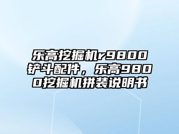 樂高挖掘機r9800鏟斗配件，樂高9800挖掘機拼裝說明書