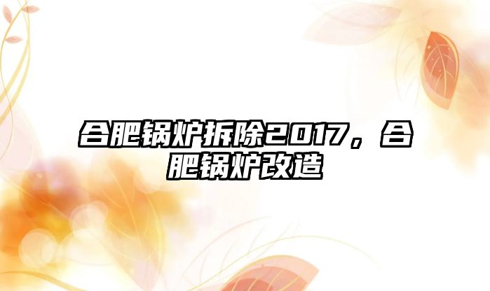 合肥鍋爐拆除2017，合肥鍋爐改造