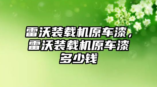 雷沃裝載機原車漆，雷沃裝載機原車漆多少錢