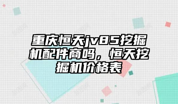 重慶恒天jv85挖掘機配件商嗎，恒天挖掘機價格表