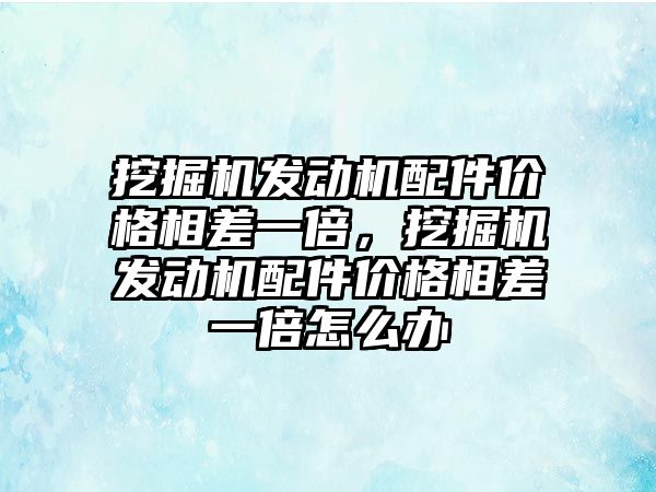 挖掘機發(fā)動機配件價格相差一倍，挖掘機發(fā)動機配件價格相差一倍怎么辦