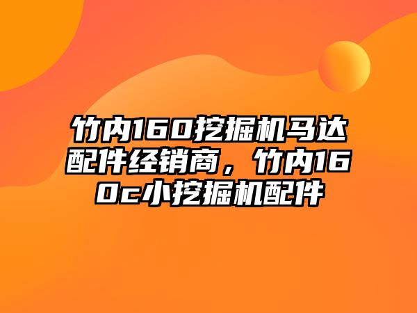 竹內160挖掘機馬達配件經銷商，竹內160c小挖掘機配件