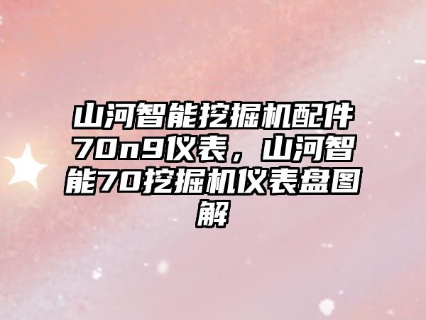 山河智能挖掘機配件70n9儀表，山河智能70挖掘機儀表盤圖解