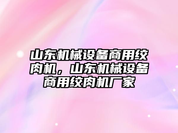 山東機械設(shè)備商用絞肉機，山東機械設(shè)備商用絞肉機廠家