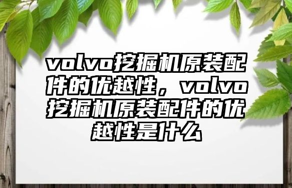 volvo挖掘機(jī)原裝配件的優(yōu)越性，volvo挖掘機(jī)原裝配件的優(yōu)越性是什么