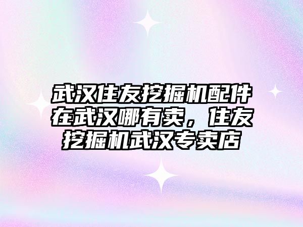 武漢住友挖掘機配件在武漢哪有賣，住友挖掘機武漢專賣店