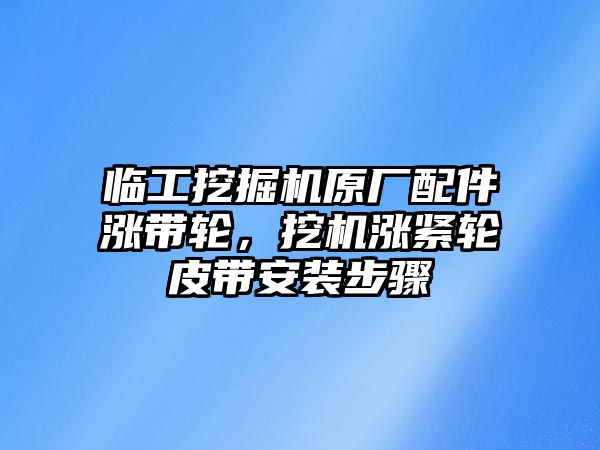 臨工挖掘機(jī)原廠配件漲帶輪，挖機(jī)漲緊輪皮帶安裝步驟