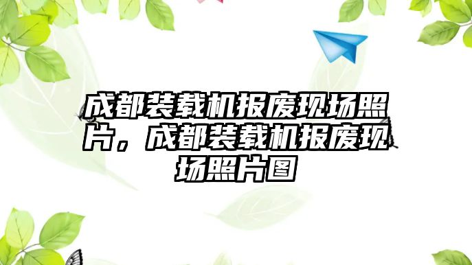 成都裝載機報廢現(xiàn)場照片，成都裝載機報廢現(xiàn)場照片圖