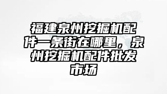 福建泉州挖掘機(jī)配件一條街在哪里，泉州挖掘機(jī)配件批發(fā)市場