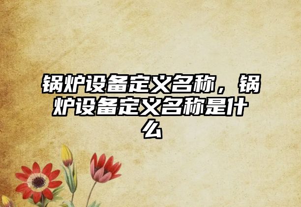 鍋爐設(shè)備定義名稱，鍋爐設(shè)備定義名稱是什么