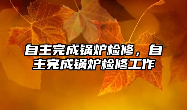 自主完成鍋爐檢修，自主完成鍋爐檢修工作