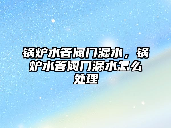 鍋爐水管閥門漏水，鍋爐水管閥門漏水怎么處理