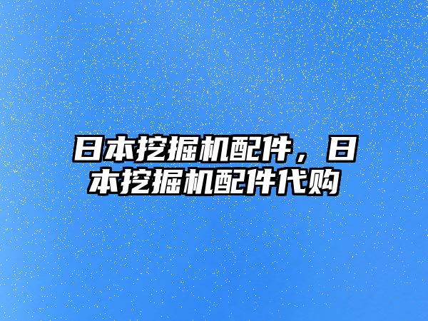 日本挖掘機配件，日本挖掘機配件代購