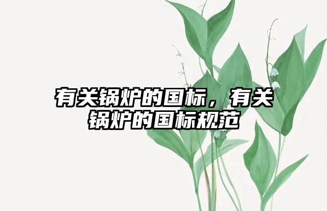 有關(guān)鍋爐的國標，有關(guān)鍋爐的國標規(guī)范