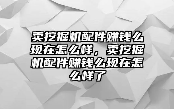 賣挖掘機配件賺錢么現(xiàn)在怎么樣，賣挖掘機配件賺錢么現(xiàn)在怎么樣了