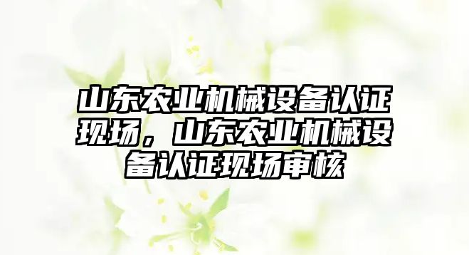 山東農(nóng)業(yè)機(jī)械設(shè)備認(rèn)證現(xiàn)場(chǎng)，山東農(nóng)業(yè)機(jī)械設(shè)備認(rèn)證現(xiàn)場(chǎng)審核