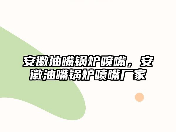 安徽油嘴鍋爐噴嘴，安徽油嘴鍋爐噴嘴廠家