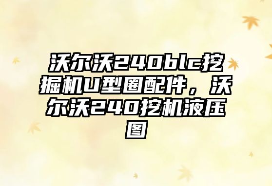 沃爾沃240blc挖掘機U型圈配件，沃爾沃240挖機液壓圖