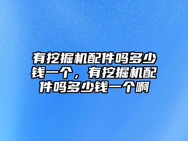 有挖掘機(jī)配件嗎多少錢(qián)一個(gè)，有挖掘機(jī)配件嗎多少錢(qián)一個(gè)啊