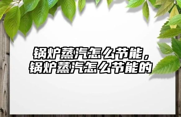 鍋爐蒸汽怎么節(jié)能，鍋爐蒸汽怎么節(jié)能的