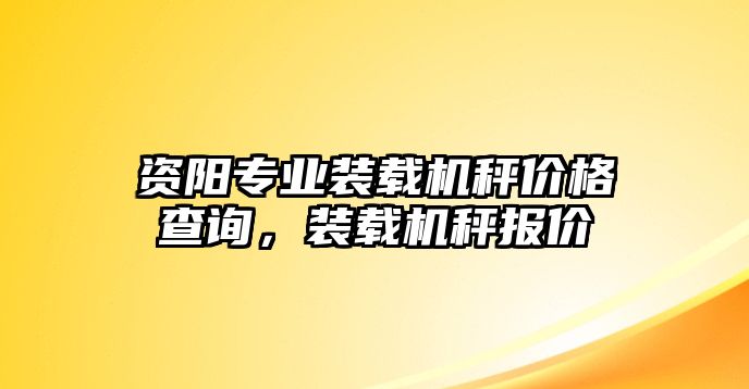 資陽專業(yè)裝載機秤價格查詢，裝載機秤報價