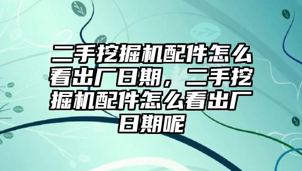 二手挖掘機配件怎么看出廠日期，二手挖掘機配件怎么看出廠日期呢