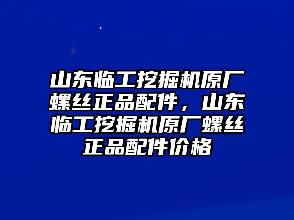 山東臨工挖掘機(jī)原廠螺絲正品配件，山東臨工挖掘機(jī)原廠螺絲正品配件價(jià)格