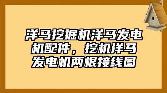 洋馬挖掘機(jī)洋馬發(fā)電機(jī)配件，挖機(jī)洋馬發(fā)電機(jī)兩根接線圖