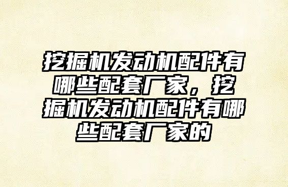 挖掘機發(fā)動機配件有哪些配套廠家，挖掘機發(fā)動機配件有哪些配套廠家的